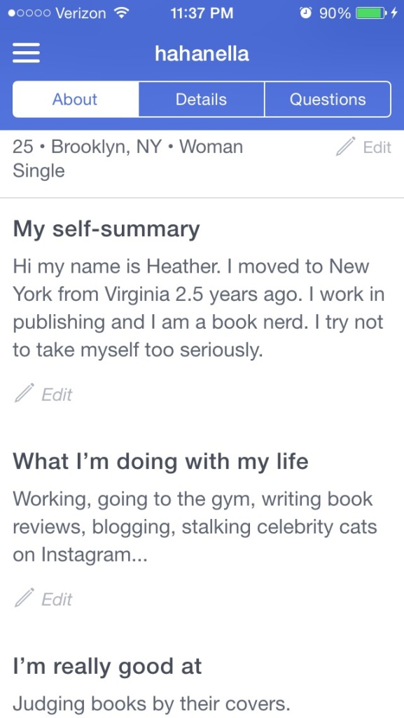 OkCupid Profile Woman